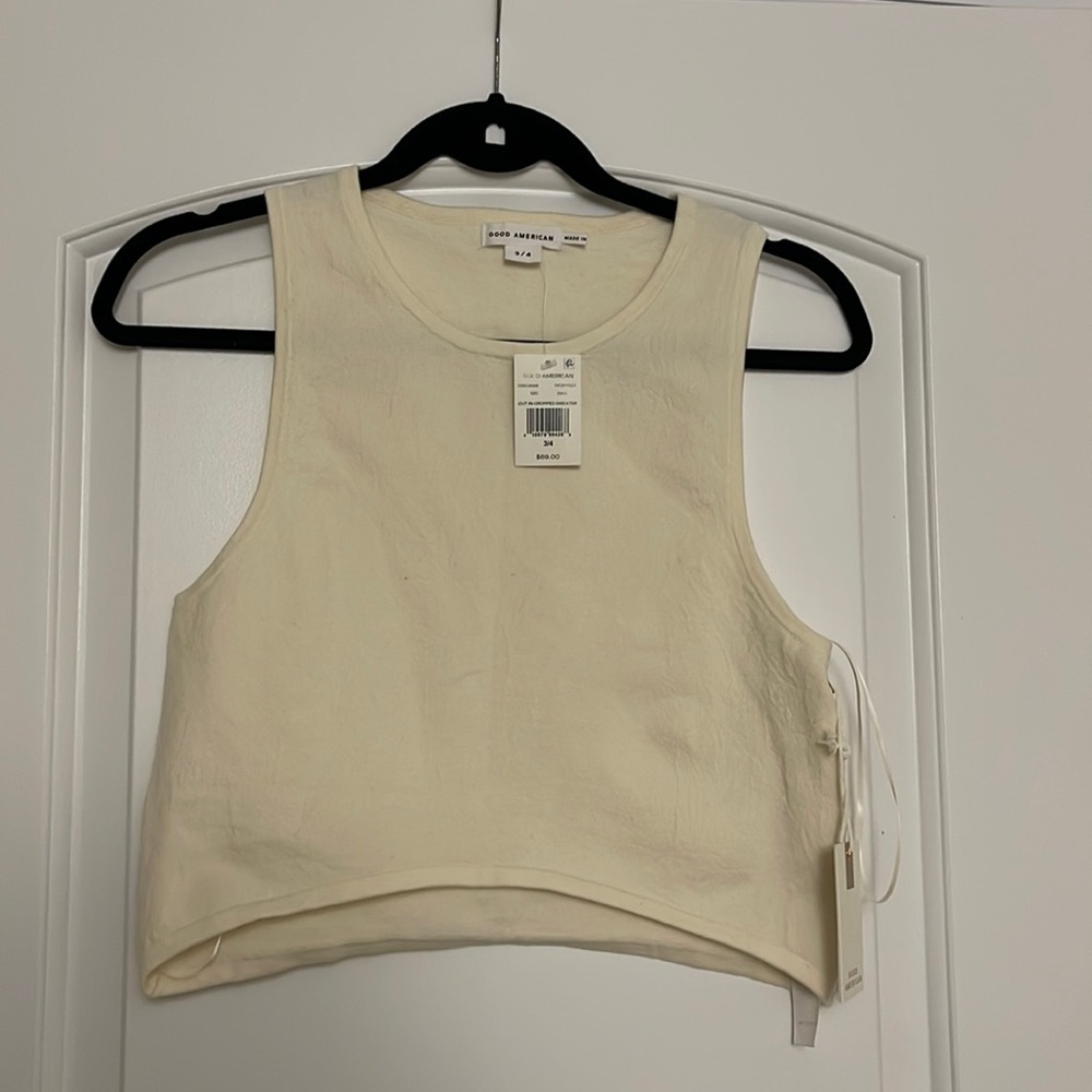 Good American cropped sweater